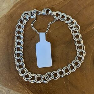 James Avery Medium Double Curb Charm Bracelet